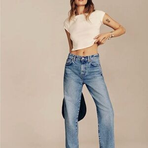 Reformation Val 90s Mid Rise Straight Jeans